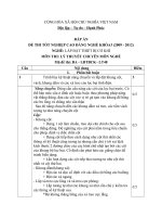 ĐỀ thi tốt nghiệp cao đẳng nghề ngành lắp đặt thiết bị cơ khí phần lý thuyết và đáp án mã   (48)