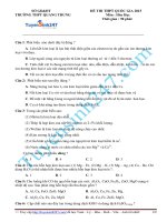 Đề thi thử THPT Quốc Gia môn Hóa-Trường THPT Quang Trung