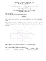 Đề thi tốt nghiệp cao đẳng nghề phần lý thuyết ngành điện tử dân dụng đề số  (8)