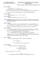 đề toán thi thử đại học 2015