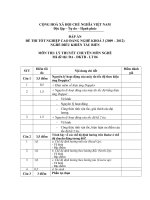 Đề thi tốt nghiệp cao đẳng nghề phần lý thuyết kèm hướng dẫn ngành điều khiển tàu biển đề số  (6)