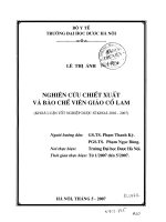 Nghiên cứu chiết xuất và bào chế viên giảo cổ lam