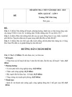 Đề kiểm tra 1 tiết môn Lịch sử lớp 9 trường THCS Ba Lòng năm học 2012  2013 (Đề lẻ)