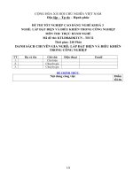 ĐỀ thi tốt nghiệp cao đẳng nghề ngành kỹ thuật lắ đặt và điều khiển trong công nghiệp phần thực hành và đáp án mã   (32)