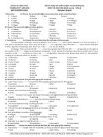 Đề khảo sát chất lượng môn Tiếng Anh lớp 12 ôn thi THPT Quốc gia số 213