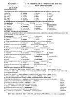 Đề thi học sinh giỏi Tiếng Anh lớp 12 số 16