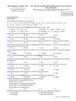 Đề thi thử THPT quốc gia môn Hóa 6