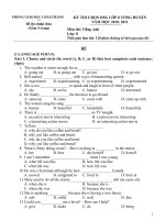 Đề luyện thi học sinh giỏi Tiếng Anh lớp 8 số 47