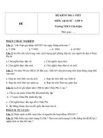 Đề kiểm tra 1 tiết môn Lịch sử lớp 9 trường THCS Cần Kiệm năm học 2009  2010