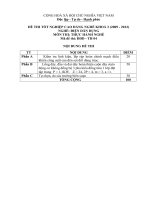 Đề thi tốt nghiệp cao đẳng nghề phần thực hành ngành điện dân dụng đề số  (4)