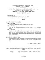 Đề thi tốt nghiệp cao đẳng nghề phần lý thuyết ngành quản trị máy tính đề số  (25)