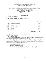 Đề thi tốt nghiệp cao đẳng nghề phần thực hành ngành điện công nghiệp đề số  (12)