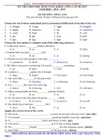 Đề luyện thi hoc sinh giỏi môn Tiếng Anh lớp 6 số 23