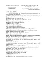 Đề kiểm tra 1 tiết giữa học kì 1 (14-15) sinh 6