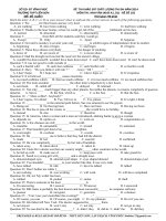 Đề khảo sát chất lượng môn Tiếng Anh lớp 12 ôn thi đại học số 102