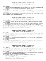 ĐỀ KIỂM TRA 45 PHÚT-LỚP 12 môn lịch sử