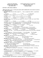 Đề thi thử THPT quốc gia môn Tiếng Anh số 446