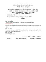 ĐỀ thi tốt nghiệp cao đẳng nghề ngành kỹ thuật máy lạnh và điều hòa không khí phần lý thuyết mã  (8)