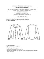 bộ đề thi tốt nghiệp thực hành ngành may và thiết kế thời trang cao đẳng nghề đề số  (40)