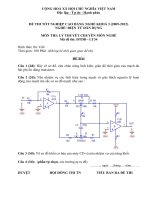 Đề thi tốt nghiệp cao đẳng nghề phần lý thuyết ngành điện tử dân dụng đề số  (34)