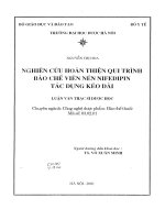 Nghiên cứu hoàn thiện qui trình bào chế viên nén nifedipin tác dụng kéo dài