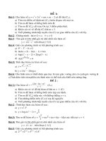 Đề thi thử môn Toán hay cho THPT