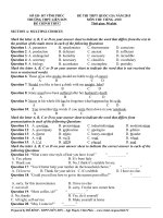 Đề thi thử THPT quốc gia môn Tiếng Anh số 447