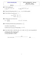 đề ôn tập học kì 2 môn toán 11 đề  14