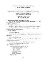 ngân hàng đề thi thực hành cao đẳng nghề ngành kỹ thuật xây dựng đề số  (11)