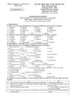 Đề thi tiếng anh lớp 9 học sinh giỏi sưu tầm tham khảo các huyện (29)