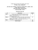 Đề thi tốt nghiệp cao đẳng nghề phần thực hành ngành điện dân dụng đề số  (5)