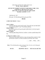 Đề thi tốt nghiệp cao đẳng nghề phần lý thuyết ngành quản trị máy tính đề số  (29)