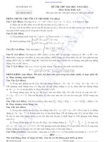 đề thi toán đh tham khảo hay