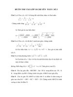 ĐỀ ÔN THI VÀO LỚP 10 CHUYÊN  TOÁN  SỐ 3