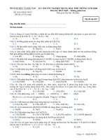 Đề thi thử THPT quốc gia môn Hóa (16)