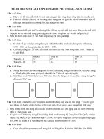 ĐỀ THI THỬ HỌC SINH GIỎI LỊCH SỬ THPT