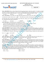 Đề thi thử môn vật lý năm  2015 Có giải trên MOON HOC MAI