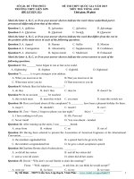 Đề thi thử THPT quốc gia môn Tiếng Anh số 322