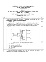 Đề thi tốt nghiệp cao đẳng nghề phần lý thuyết ngành điện tàu thủy kèm đá án đề số  (37)