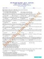 đề thi thử môn toán đh số 31