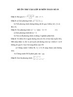 ĐỀ ÔN THI VÀO LỚP 10 MÔN TOÁN SỐ 35