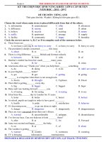 Đề luyện thi hoc sinh giỏi môn Tiếng Anh lớp 6 số 34