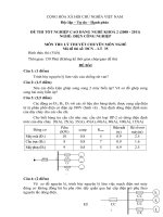 bộ đề thi tốt nghiệp phần lý thuyết cao đẳng nghề ngành điện công nghiệp đề số  (34)