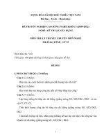 ngân hàng đề thi tôt nghiệp cao đẳng nghề chuyên ngành kỹ thuật xây dựng đề số (34)