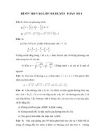 ĐỀ ÔN THI VÀO LỚP 10 CHUYÊN  TOÁN  SỐ 1
