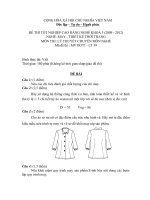 bộ đề thi tốt nghiệp lý thuyết ngành may và thiết kế thời trang cao đẳng nghề đề số  (38)
