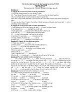 Đề thi học sinh giỏi, kiểm tra tiếng anh lớp 9 sưu tầm tham khảo ôn thi (5)