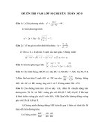 ĐỀ ÔN THI VÀO LỚP 10 CHUYÊN  TOÁN  SỐ 5