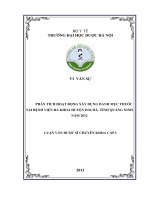 Phân tích hoạt động xây dựng danh mục thuốc tại bệnh viện đa khoa huyện hải hà   tỉnh quảng ninh năm 2012