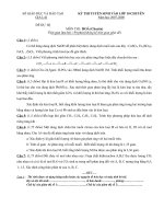 Đề thi học sinh giỏi môn hoá học lớp 9 các sở năm gần đây (34)